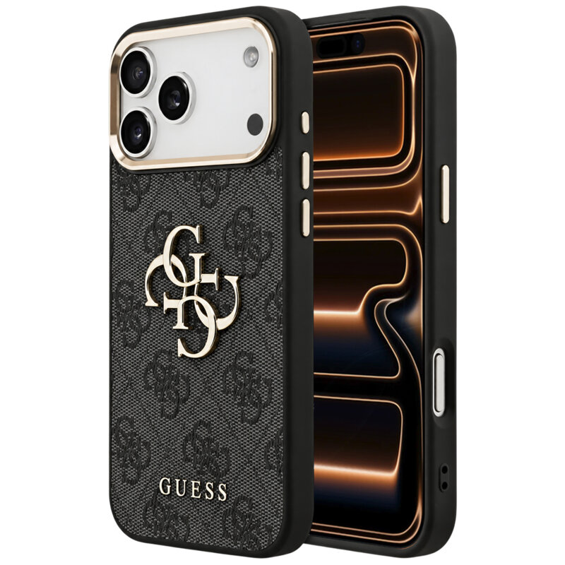Husa originala Guess iPhone 17 Pro Max Hardcase 4G Big Classic Logo, negru, GUHCP18X4GMGCGR