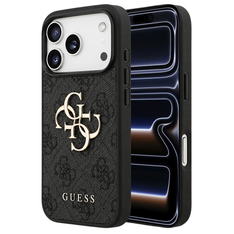 Husa originala Guess iPhone 17 Pro Hardcase 4G Big Logo, negru, GUHCP18L4GMGGR