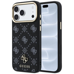 Husa iPhone 18 Pro Guess Peony 4G Small Logo MagSafe, negru,GUHMP18L6PGS4NPK