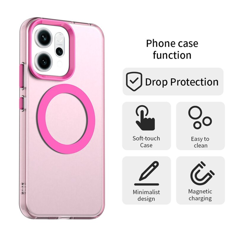 Husa Oppo Reno16 F Techsuit CandyCase MagSafe, roz