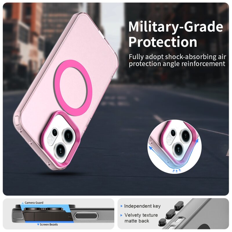 Husa Oppo Reno16 F Techsuit CandyCase MagSafe, roz