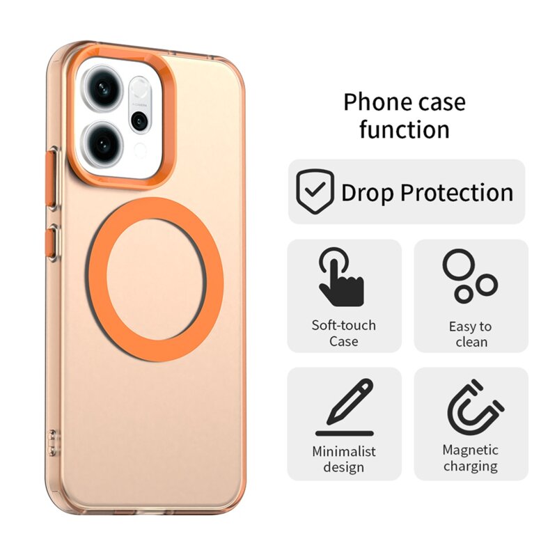 Husa Oppo Reno16 FS Techsuit CandyCase MagSafe, portocaliu