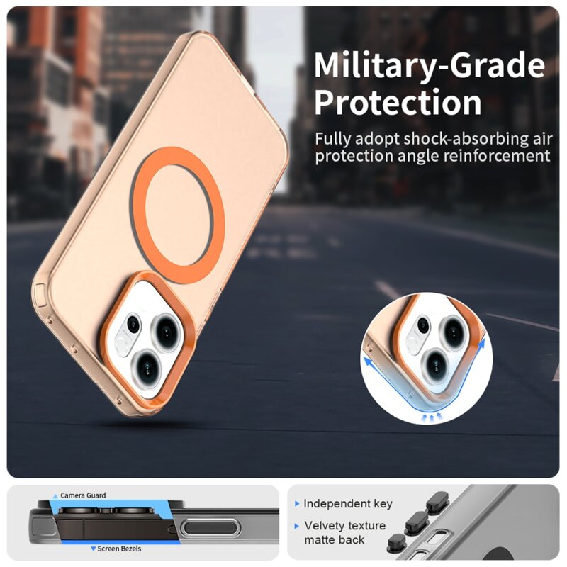 Husa Oppo Reno16 FS Techsuit CandyCase MagSafe, portocaliu