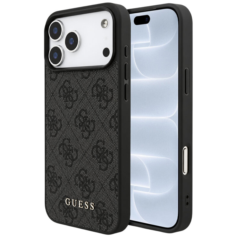 Husa originala Guess iPhone 18 Pro Hardcase 4G Classic Logo, negru, GUHCP18LG4GFGR