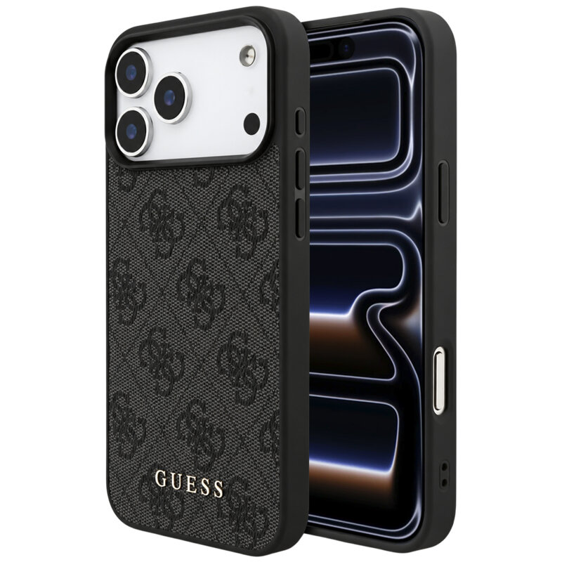 Husa originala Guess iPhone 17 Pro Hardcase 4G Classic Logo, negru, GUHCP18LG4GFGR
