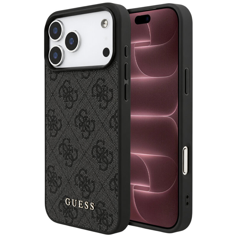 Husa originala Guess iPhone 18 Pro Max Hardcase 4G Classic Logo, negru, GUHCP18XG4GFGR