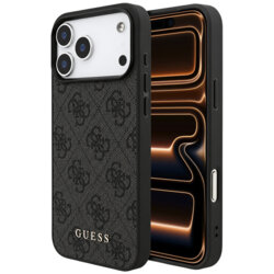 Husa originala Guess iPhone 17 Pro Max Hardcase 4G Classic Logo, negru, GUHCP18XG4GFGR
