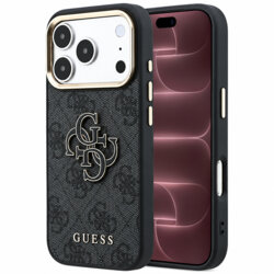 Husa originala Guess iPhone 18 Pro Max Hardcase 4G Big Resin Logo, negru, GUHCP18X6P4SRMLK