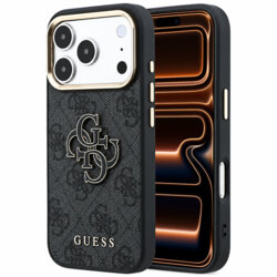 Husa originala Guess iPhone 17 Pro Max Hardcase 4G Big Resin Logo, negru, GUHCP18X6P4SRMLK