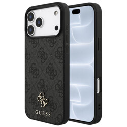Husa iPhone 18 Pro Guess 4G Small and Classic Logo MagSafe, negru, GUHMP18LP4SM4MK
