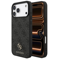Husa originala Guess iPhone 17 Pro Max Hardcase 4G Small & Classic MagSafe, negru, GUHMP18XP4SM4MK