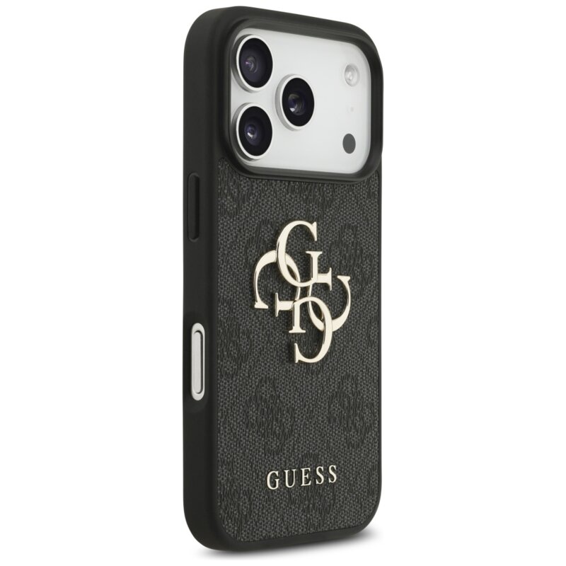 Husa originala Guess iPhone 18 Pro Hardcase 4G Classic Logo with Strap, negru, GUHCP18LP4GMGSK