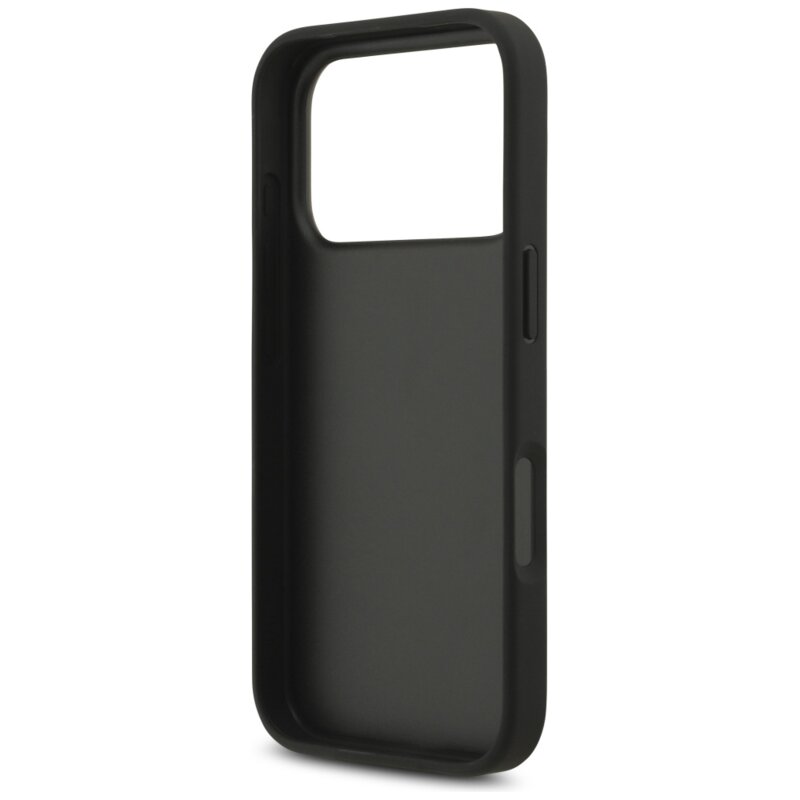 Husa originala Guess iPhone 17 Pro Max Hardcase 4G Classic Logo with Strap, negru, GUHCP18XP4GMGSK
