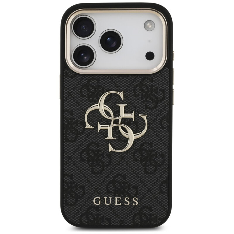 Husa originala Guess iPhone 18 Pro Hardcase 4G Classic Logo with Strap, negru, GUHCP18LP4GMGSCK