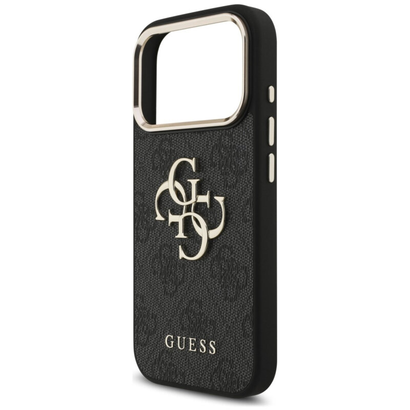 Husa originala Guess iPhone 17 Pro Hardcase 4G Classic Logo with Strap, negru, GUHCP18LP4GMGSCK