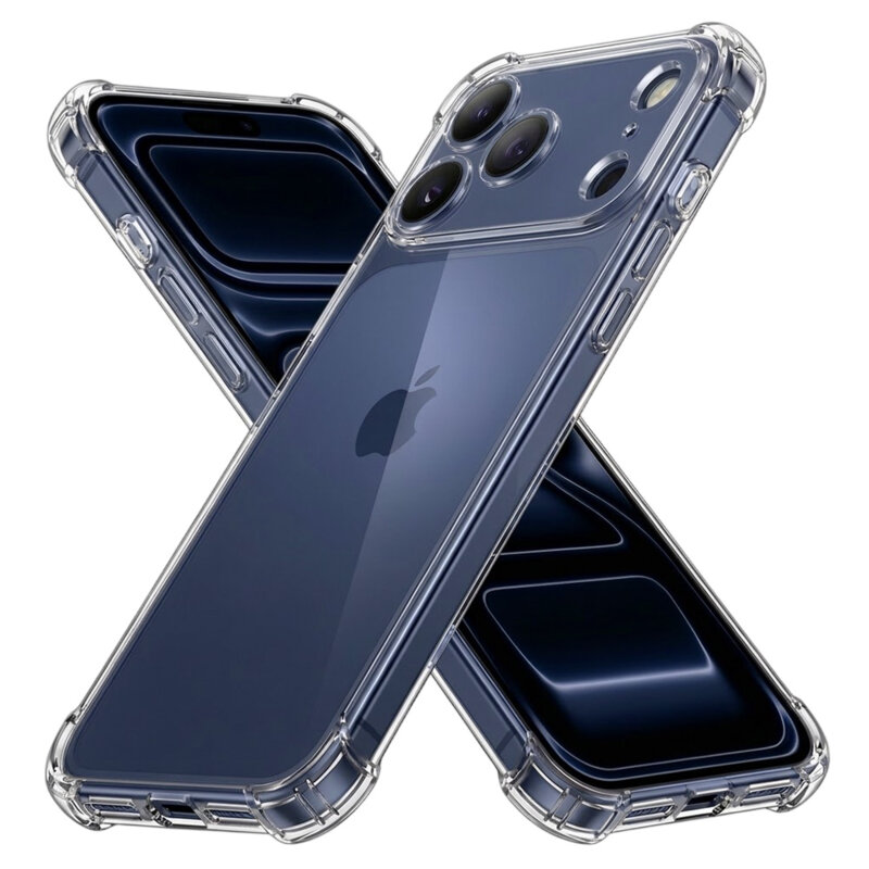 Husa iPhone 17 Pro Techsuit Shockproof Clear Silicone, transparenta