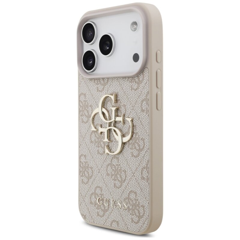 Husa originala Guess iPhone 18 Pro Hardcase 4G Classic Logo with Strap, roz, GUHCP18LP4GMGSP