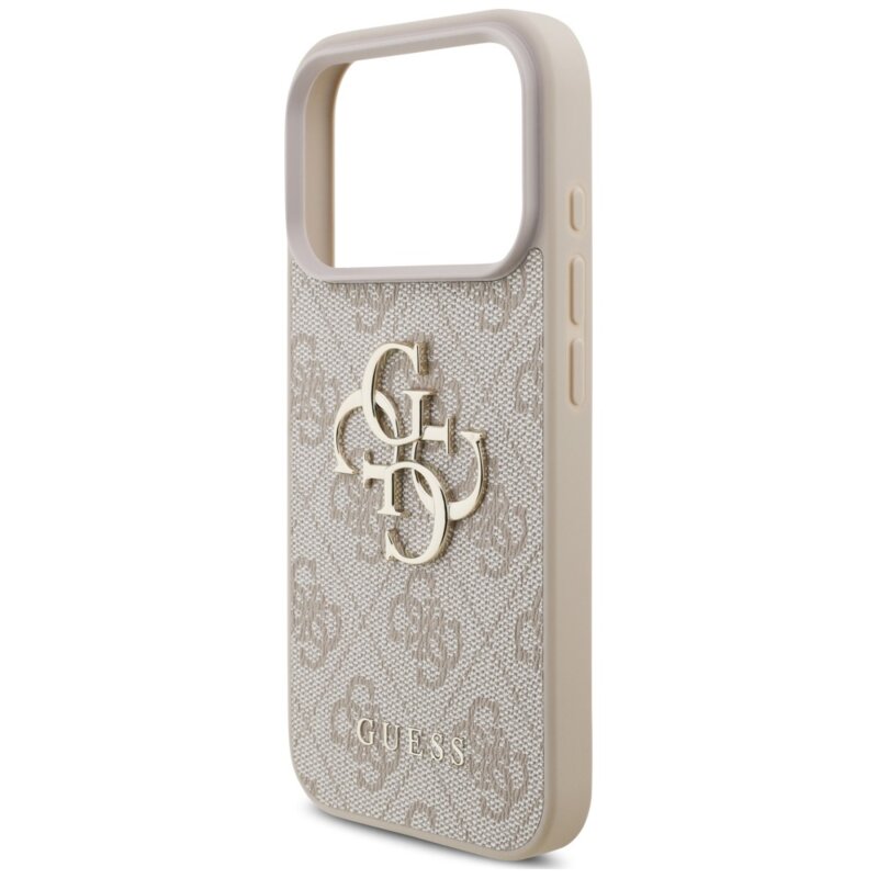 Husa originala Guess iPhone 18 Pro Hardcase 4G Classic Logo with Strap, roz, GUHCP18LP4GMGSP