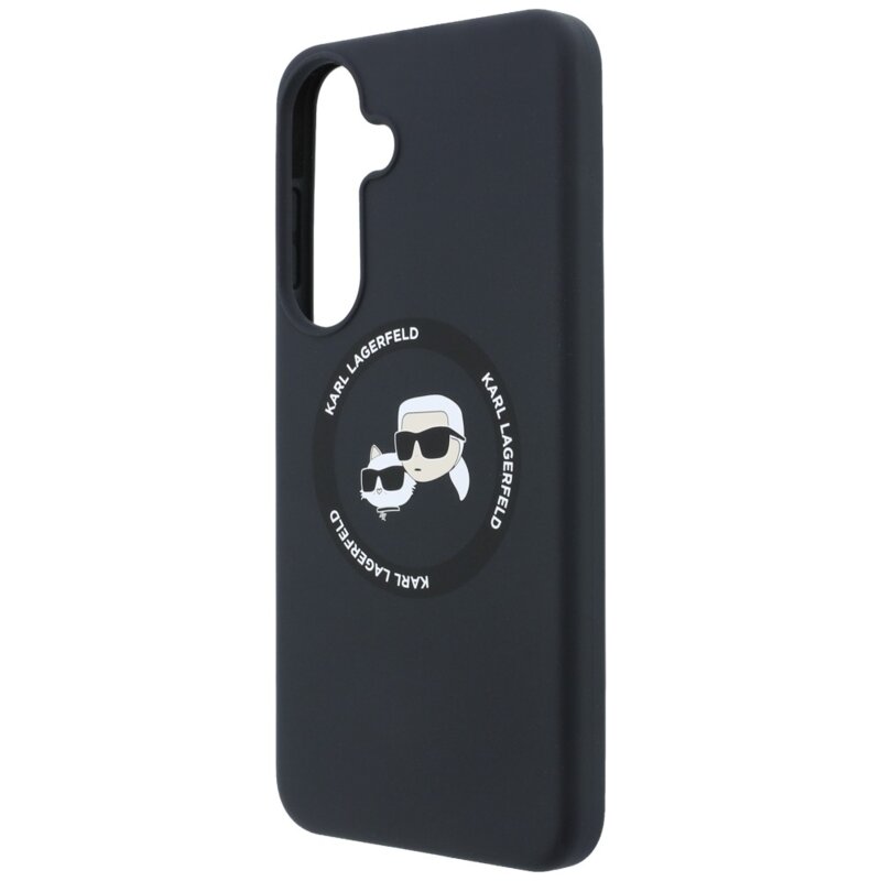 Husa Karl Lagerfeld Samsung Galaxy S26 FE Silicone KC Heads Magnetic, negru, KLHMS26FESKCHTCK