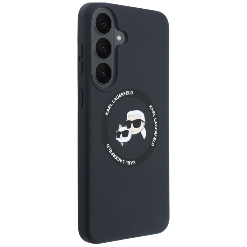 Husa Karl Lagerfeld Samsung Galaxy S26 FE Silicone KC Heads Magnetic, negru, KLHMS26FESKCHTCK