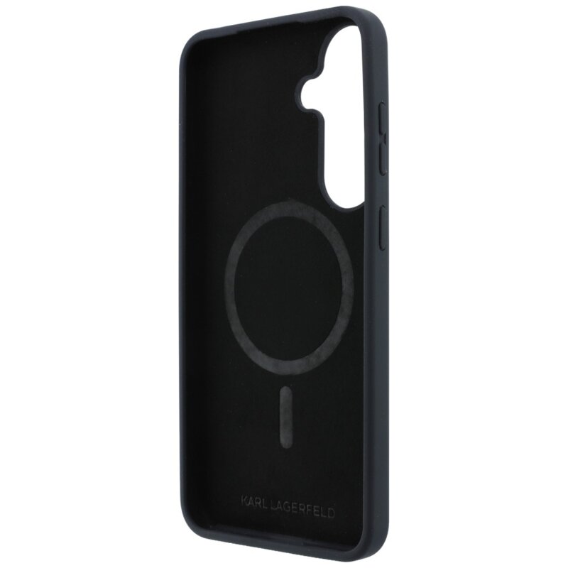 Husa Karl Lagerfeld Samsung Galaxy S26 FE Silicone KC Heads Magnetic, negru, KLHMS26FESKCHTCK