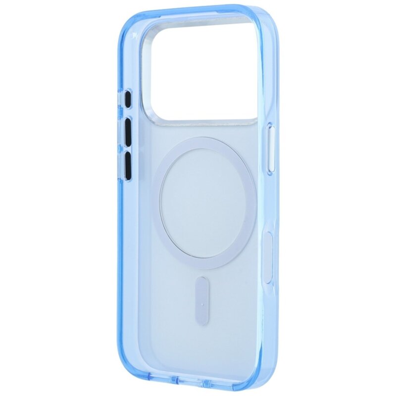 Husa iPhone 18 Pro Max Karl Lagerfeld IML Ikonik Sketch Print MagSafe, bleu, KLHMP18X6HKIKDB
