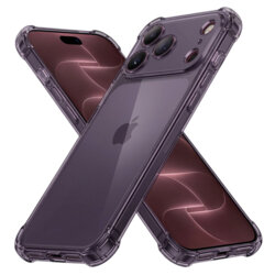 Husa iPhone 17 Pro Max Techsuit Shockproof Clear Silicone, fumuriu