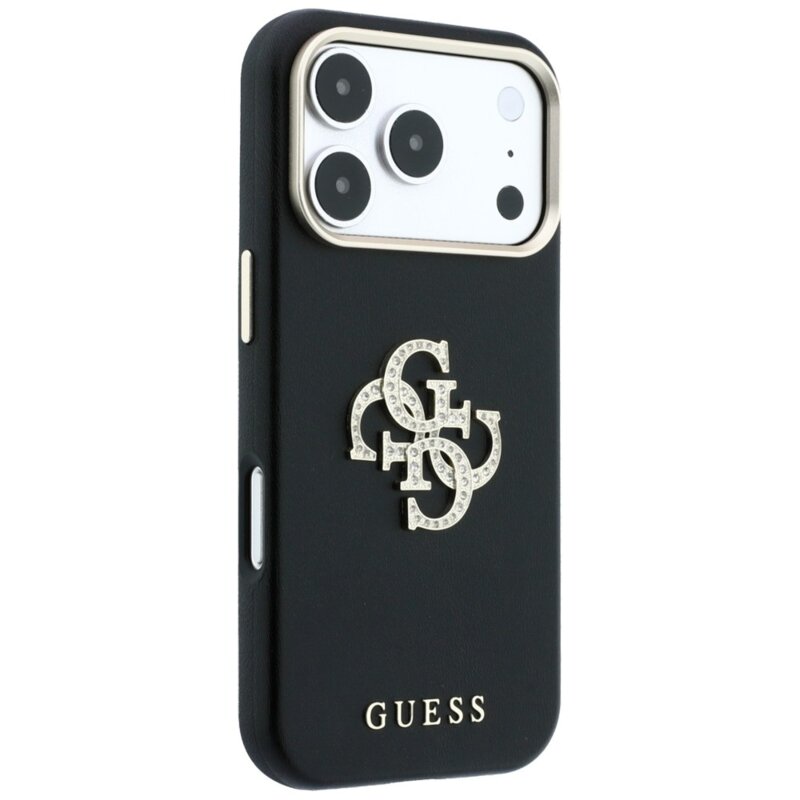 Husa iPhone 18 Pro Max Guess Smooth Big Strass Logo, negru, GUHCP18X6PWGSPDK