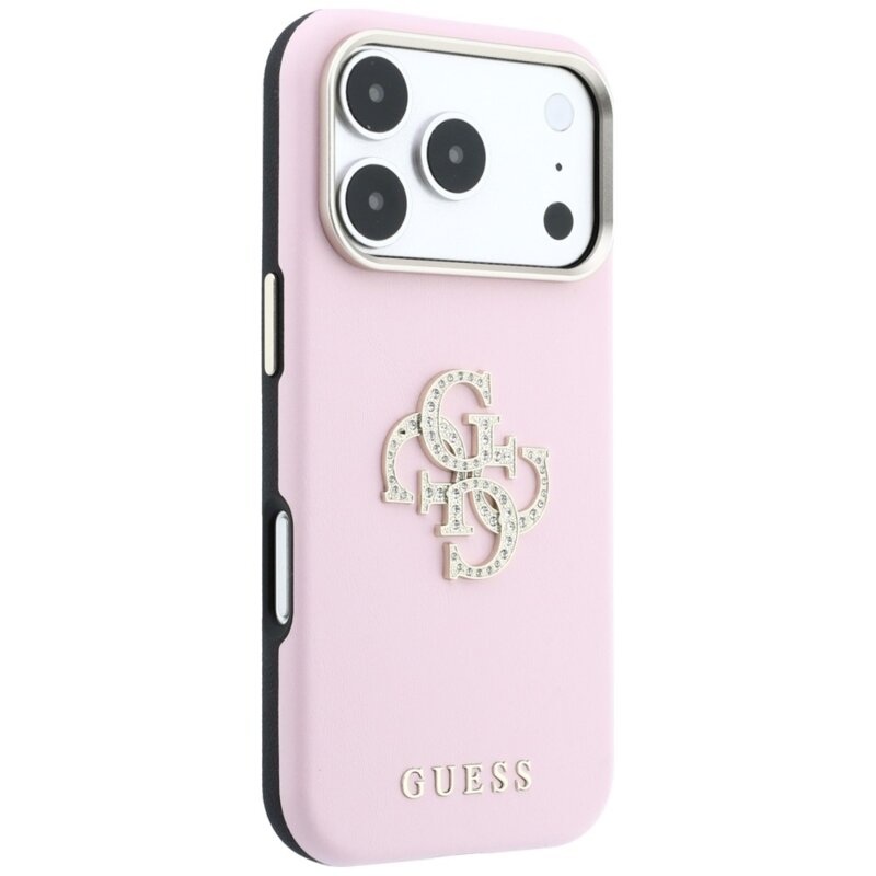 Husa iPhone 18 Pro Max Guess Smooth Big Strass Logo, roz, GUHCP18X6PWGSPDP