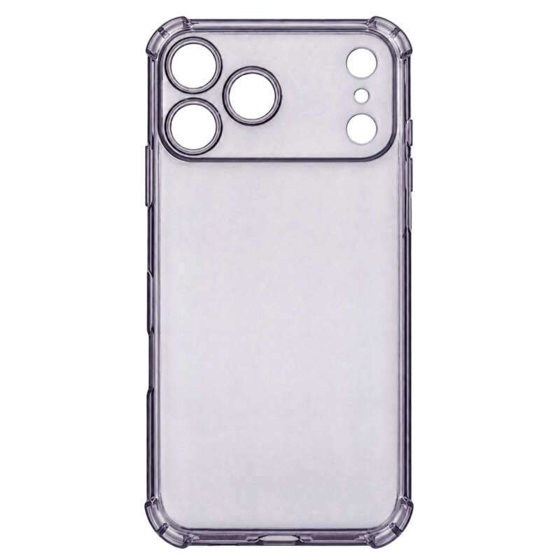 Husa iPhone 17 Pro Techsuit Shockproof Clear Silicone, fumuriu