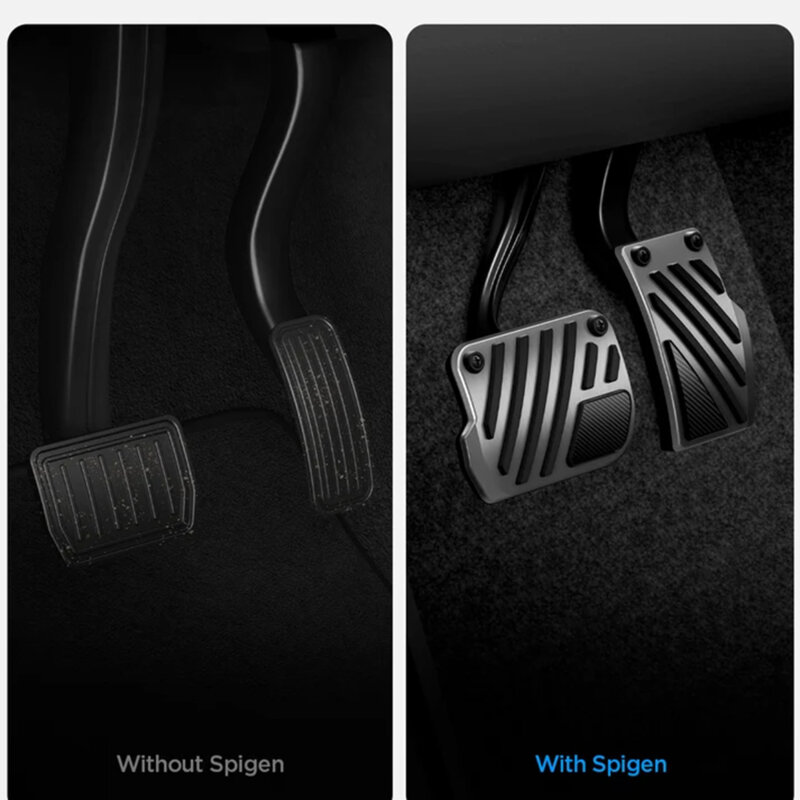 Pedale sport Tesla 3/Y/Y L, antiderapante Spigen TO200P, argintiu