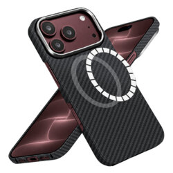 Husa iPhone 17 Pro Max Techsuit Aramid Fiber MagSafe, negru