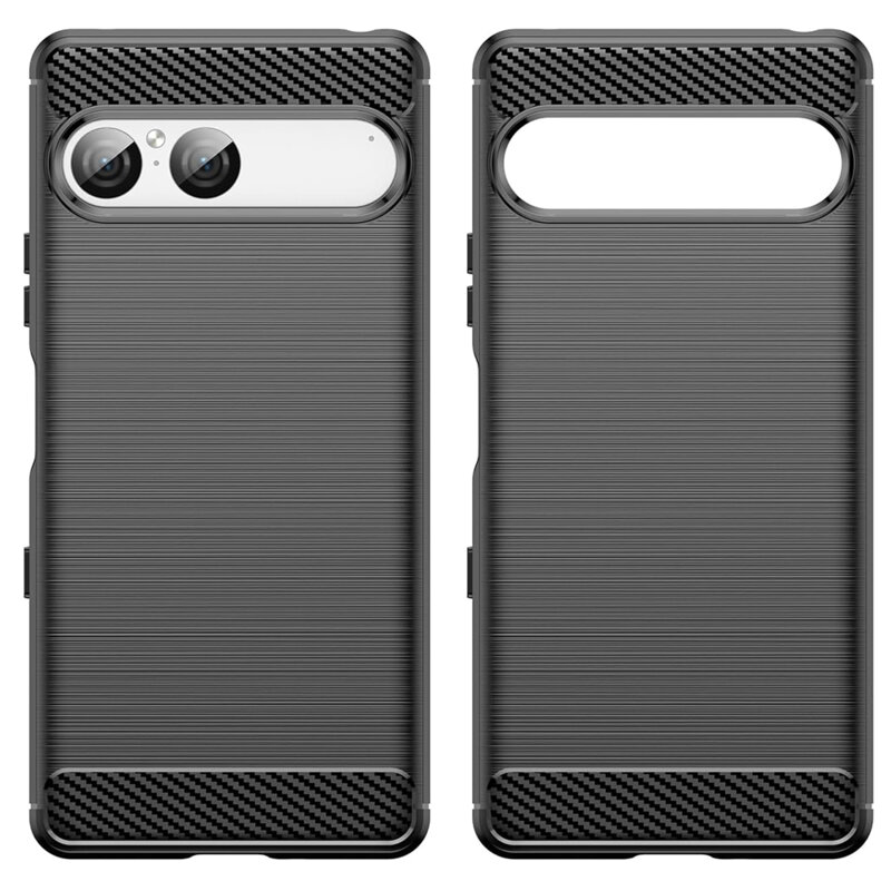 Husa Sony Xperia 10 VIII Techsuit Carbon Silicone, negru