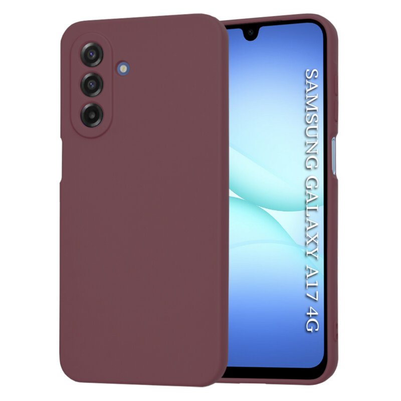 Husa silicon Samsung Galaxy A17 4G Techsuit SoftFlex, bordo