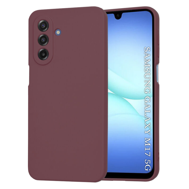 Husa silicon Samsung Galaxy M17 Techsuit SoftFlex, bordo