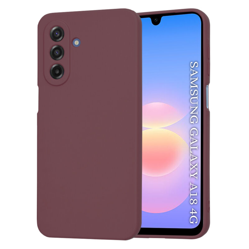 Husa silicon Samsung Galaxy A18 5G Techsuit SoftFlex, bordo