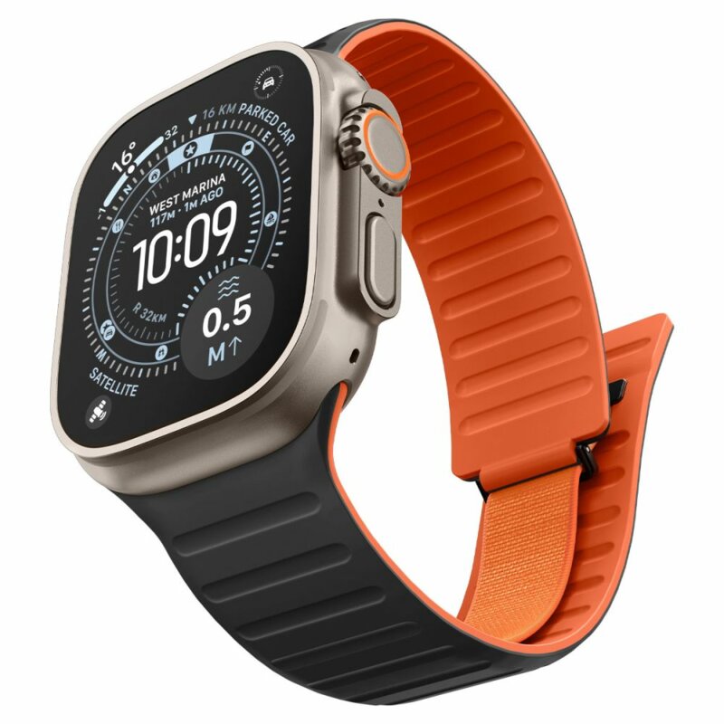 Curea Apple Watch 4 44mm Spigen Athlex Air, negru