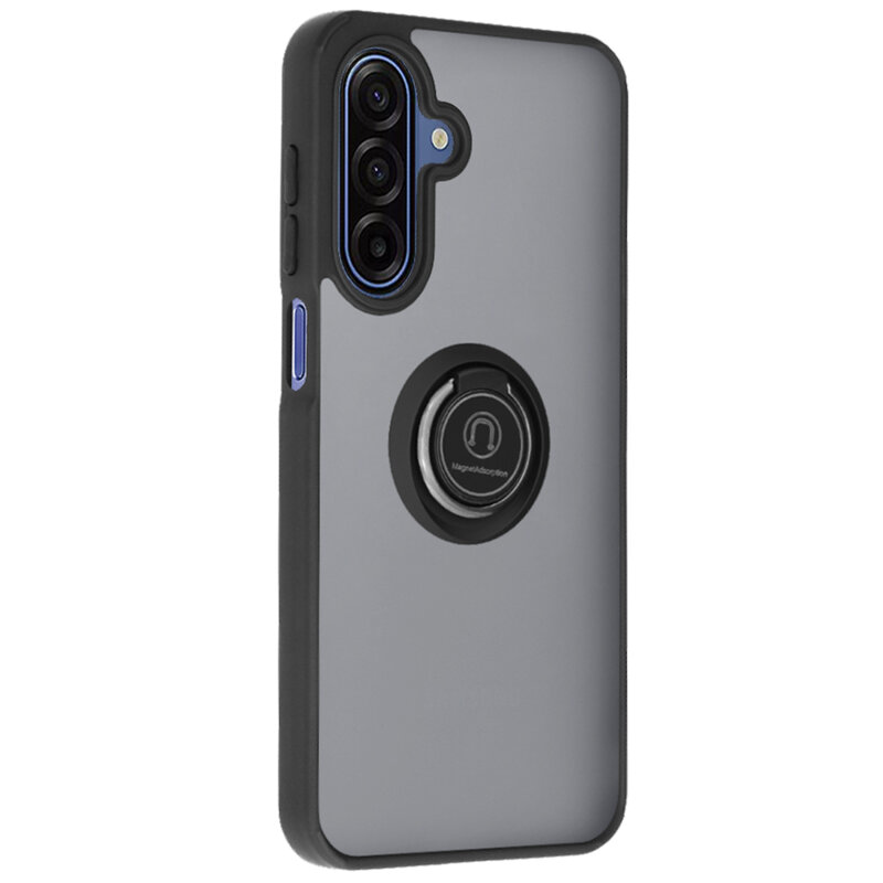 Husa Samsung Galaxy M17 Techsuit Glinth cu inel suport stand magnetic, negru