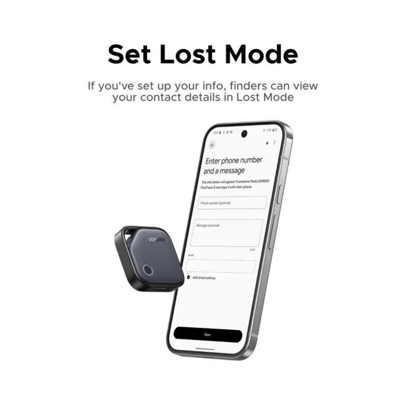Smart tracker pentru Android, Ugreen, gri
