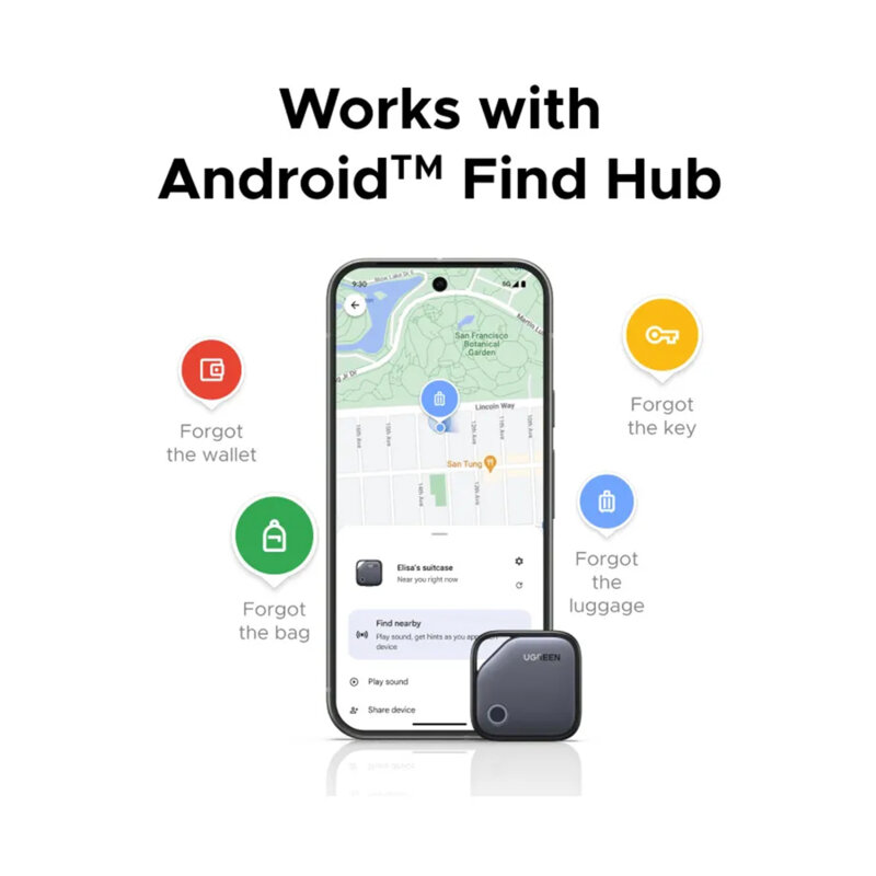 Smart tracker pentru Android, Ugreen, gri