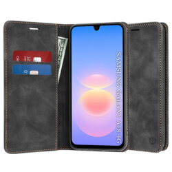 Husa piele Samsung Galaxy A18 5G Techsuit Confy Cover, negru