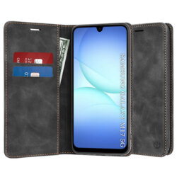 Husa piele Samsung Galaxy M17 Techsuit Confy Cover, negru