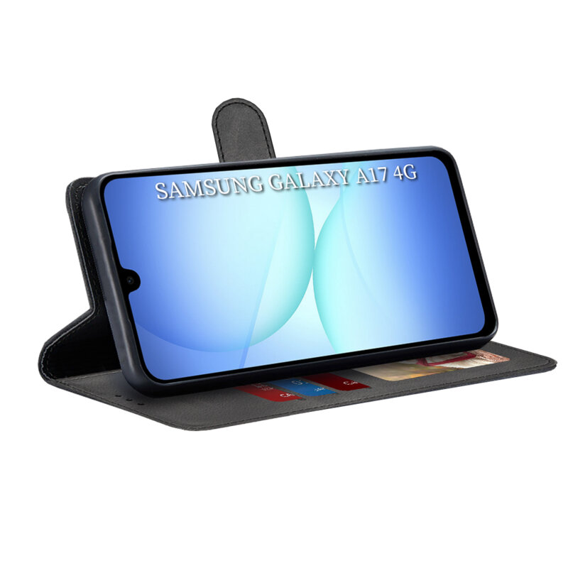 Husa 360 Samsung Galaxy A17 4G Techsuit Diary Book, negru