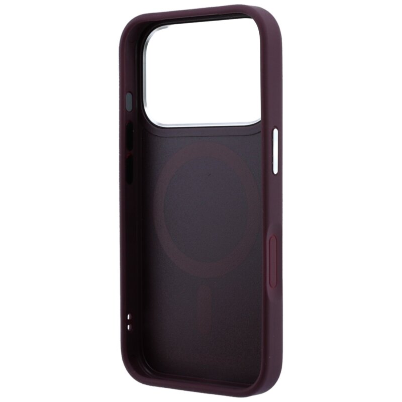 Husa iPhone 18 Pro Max Karl Lagerfeld Leather Point and C Sketch MagSafe, bordo, KLHMP18X6PCCPRR