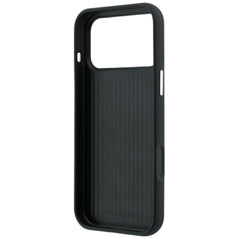Husa originala iPhone 18 Pro Max Karl Lagerfeld Saffiano with K&C Heads Pins and Logo, negru, KLHCP18XPSWFDHPK