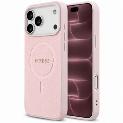 Husa Guess Saffiano MagSafe iPhone 18 Pro Max, roz, GUHMP18XPSAHMCP