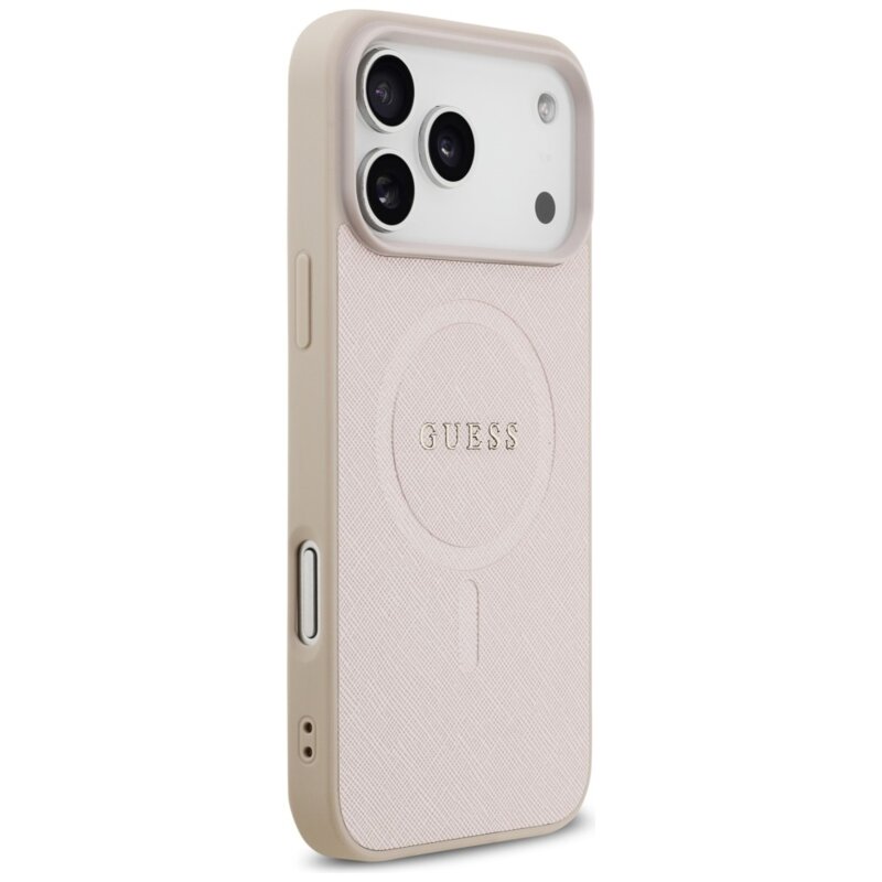 Husa Guess Saffiano MagSafe iPhone 17 Pro Max, roz, GUHMP18XPSAHMCP
