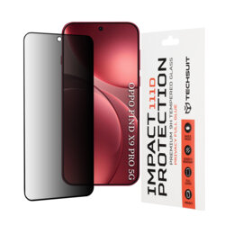 Folie sticla Oppo Find X10 Pro Max Techsuit 111D Privacy Full Glue, negru