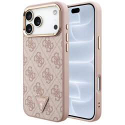 Husa originala Guess iPhone 18 Pro Hardcase 4G Triangle Logo MagSafe, roz, GUHMP18LP4GTDGMP