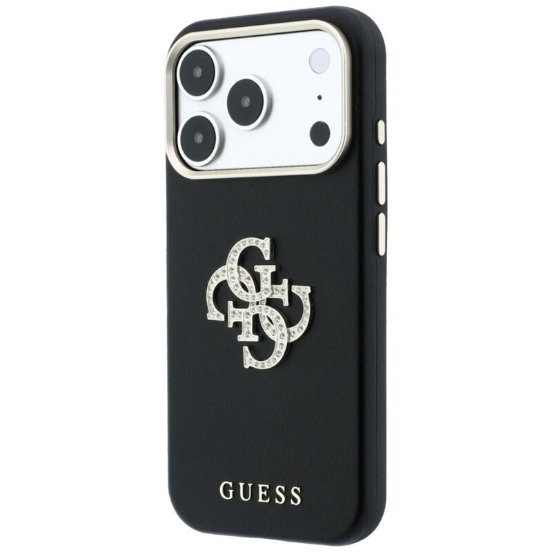 Husa iPhone 18 Pro Guess Smooth Big Strass Logo, bordo, GUHCP18L6PWGSPDU